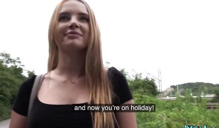 Kaisa Nord direct to the public during pickup fucked in her mouth and vagina with a stranger