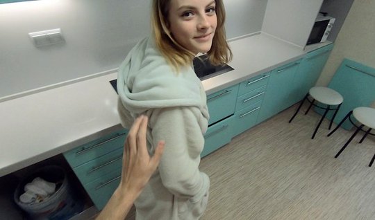 Guy wanted to shoot a home movie and fuck girl in pajamas...