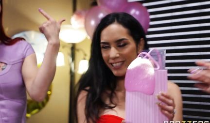 Four titted girls staged on the party group sex with the stripper