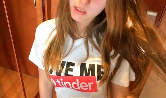 The girl removed the red panties home sex closeup