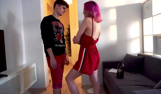 The beauty with crimson hair, not against Russian homemad...