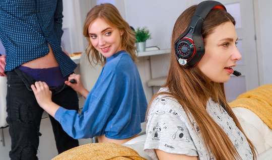 Young and skinny girl in a pose cancer do not mind to hav...