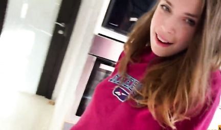 Brother with a video camera in the hands of the Russian shoots home Bang