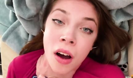 Brother with a video camera in the hands of the Russian shoots home Bang