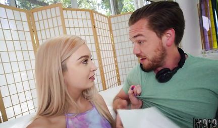 Young blonde girl seduced brother-the deep anal