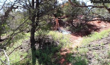 A young girl on the nature shows big Tits and Fucks in a tent