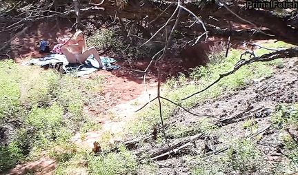 A young girl on the nature shows big Tits and Fucks in a tent