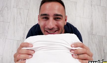 Blonde with big Tits gets fucked in the bathroom and on the couch