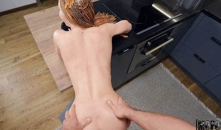 Girl with long legs, the pants come off for homemade anal