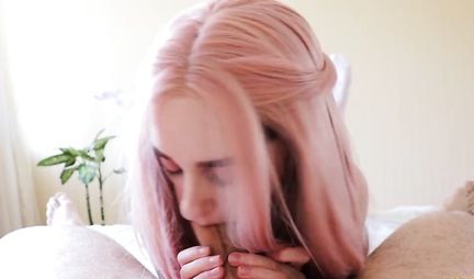 Russian girl after a Blowjob receives a lot of sperm and licks the head