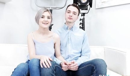 Russian young girl pulls jeans sex at the casting