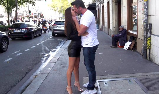 Tattooed girl with big Tits during a given pick-up the br...