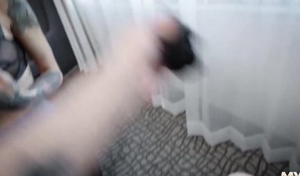 Mom at work gives the boss a deep quality blowjob and catches his cum