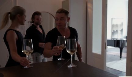 Two couples of swingers staged a depraved show with each other and ended up in a group sex