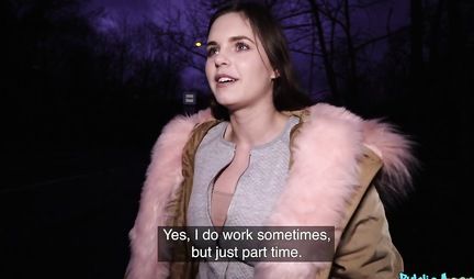 Pikaper filmed a young brunette and fucked her on camera in POV