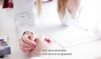 Russian student almost tore a pussy on a huge bump of a beautiful tutor