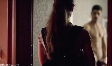 Young skinny lesbians pounced on the boys big dick at an orgy