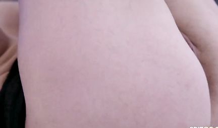 The boyfriend of the red-haired beauty not only fucks her in the ass, but does it with great pleasure