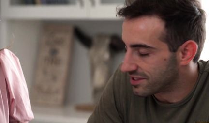 Mommy caressed with big tits fat cock of unshaven student