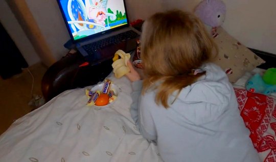 Young Russian couple in the bedroom making homemade porn