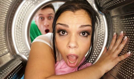 Fat brunette substitutes holes for real sex and pleasure