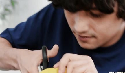 Brunette mom with big tits moans during sex with her stepson