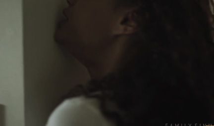 Mulatto in stockings enjoys sex with guys and fucks until she cums