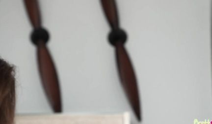 The brunette responded to her brothers affection and spreads her legs in front of him for a kick