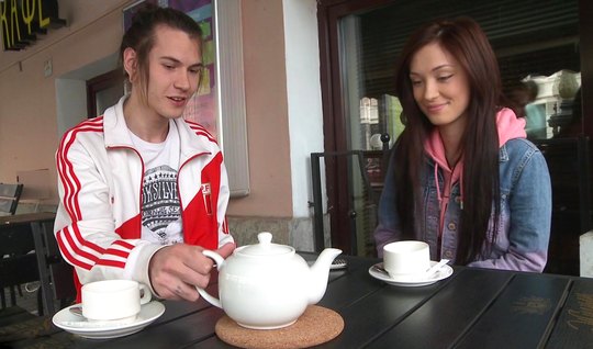 Russian young girl spreads her legs for a whipping with a...