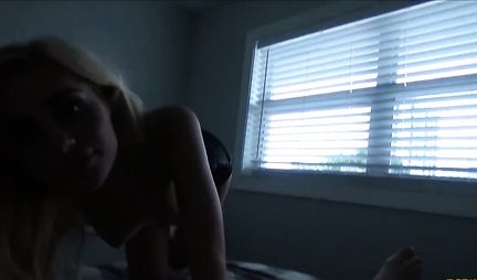 Slim blonde doesn	 mind shooting homemade POV porn with her friend