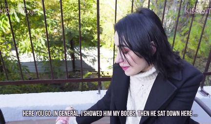 Russian girl in public agreed to a pickup truck and had sex with a stranger