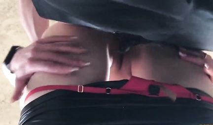 Russian beauty with big tits is ready to stand doggystyle for fucking