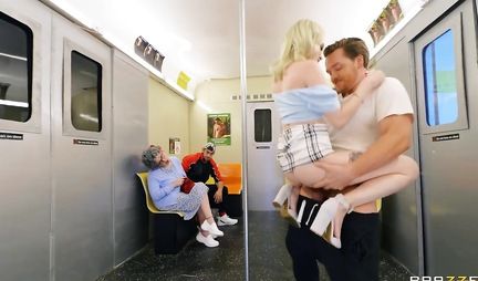 In public, this slut is ready not only to suck, but also to fuck