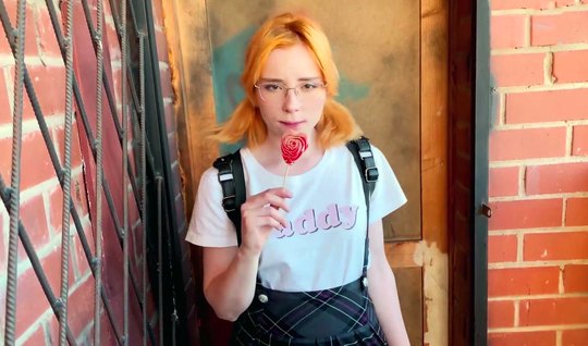 Russian young and redhead stepdaughter cums while having ...