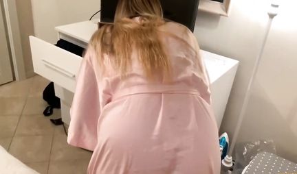 Fat mommy after a depraved foreplay is ready to jump on a guys dick