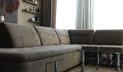 Russian girl spreads her legs for fisting and close-up home orgasm