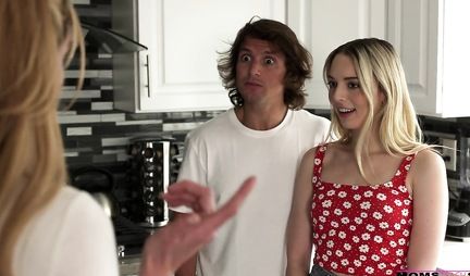 Mom and her daughter decided not to give up group sex with a guy