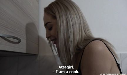 A guy from Prague took a chick for himself to shoot homemade porn in the first person