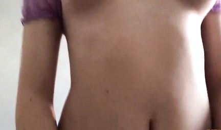 Russian girl after masturbation spreads her legs for home sex on camera