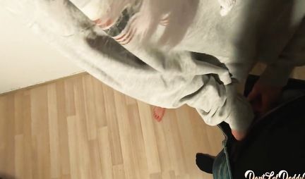 Homemade porn of one young couple close-up ends with orgasm