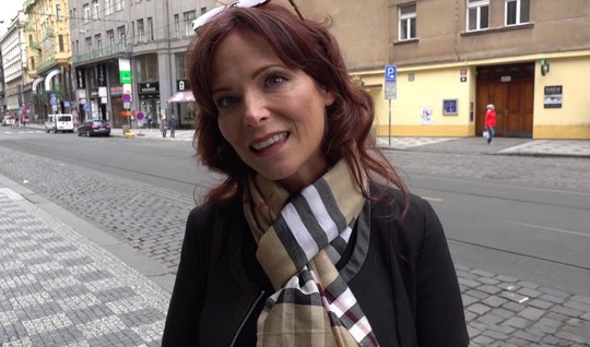 Mature woman in stockings spreads her legs for sex with a...