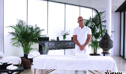 Blonde spreads her legs for anal sex with a toy and a mans cock