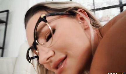 Secretary with big tits right in the office fucks with the boss