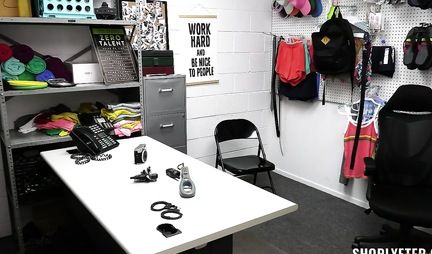 Girl for stealing right in the office cowards with big tits during sex with a security guard