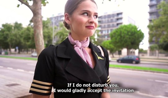 Russian stewardess after pickup agreed to have sex with a...