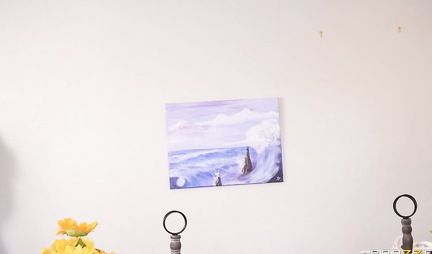 Lesbians with big asses and tits fuck on the bed and cum from handjob