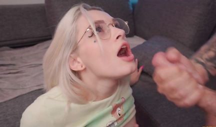 Tattooed blonde fucks her ass for homemade Russian anal