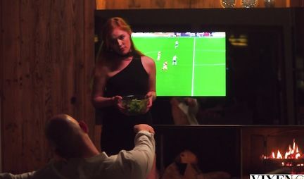 Two red-haired girls on the beach decided to arrange group sex for one guy