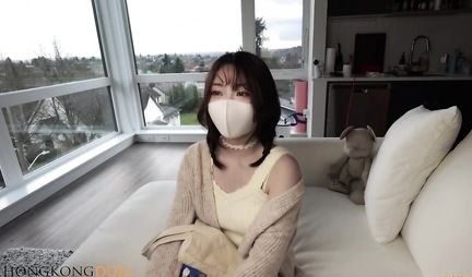 Masked Asian Spreads Her Legs For Homemade Porn With Her Lover