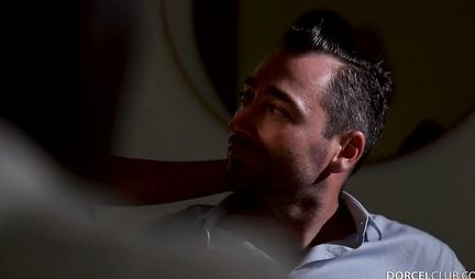 Brunette wife with big tits pleases husband and his friends during orgy